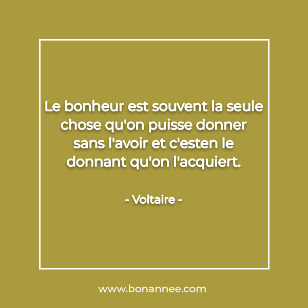 citation bonheur 2024 Voltaire