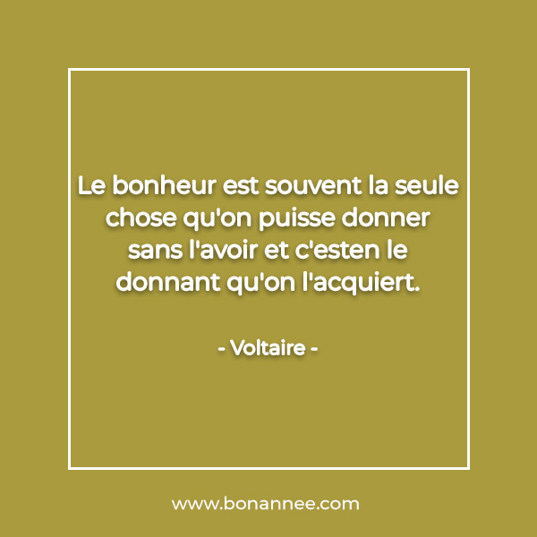 citation bonheur 2025 Voltaire