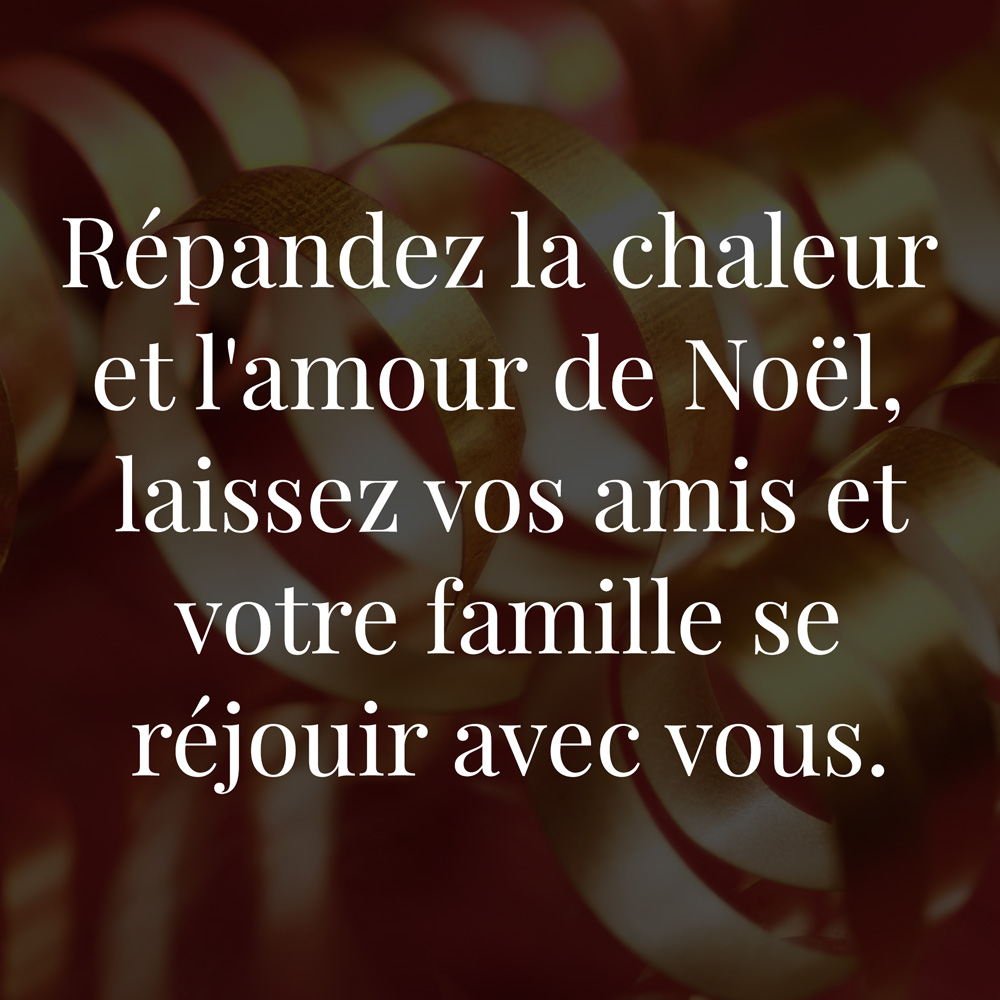 texte chaleur et amour de Noël en famille