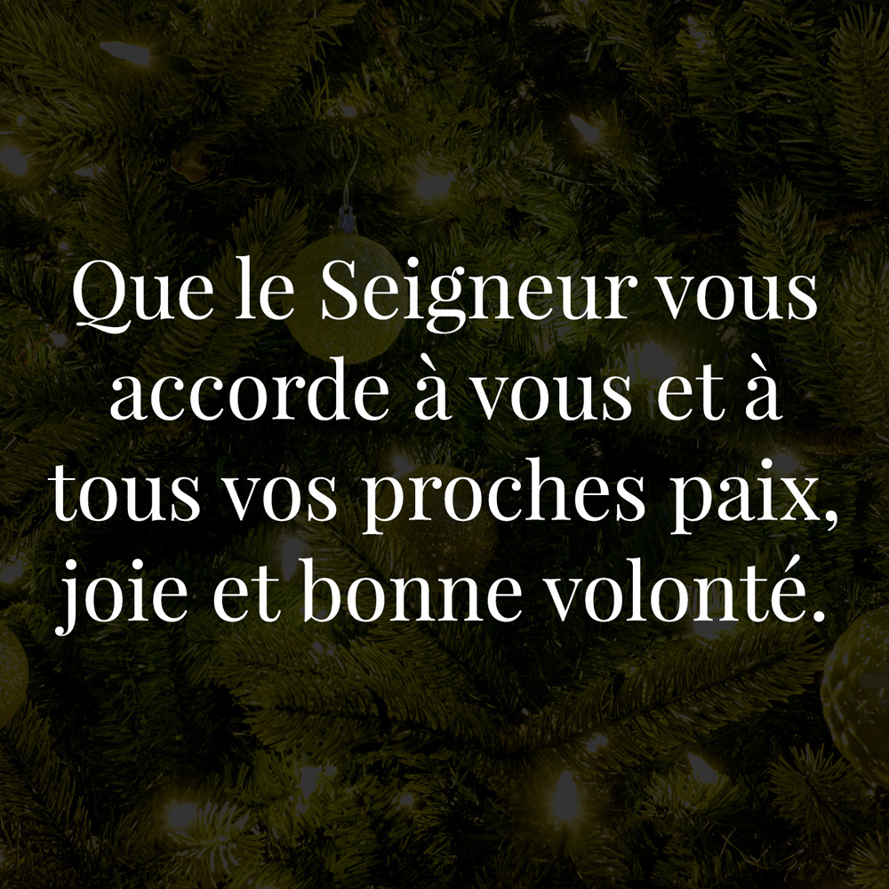 message foi en Dieu pour un bon Noël