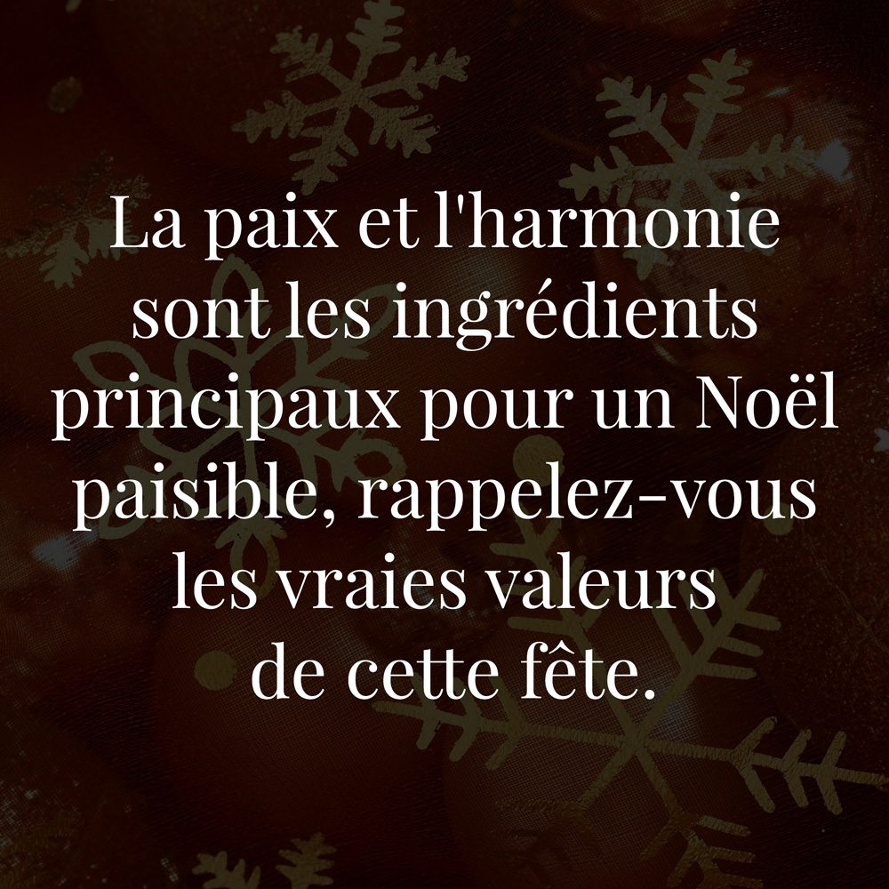 message de voeux pour un Noël paisible