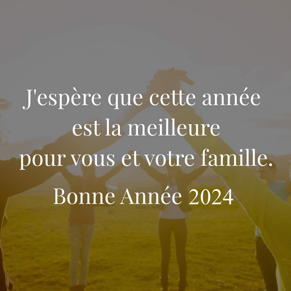 image avec texte de voeux de bonne année pour la famille