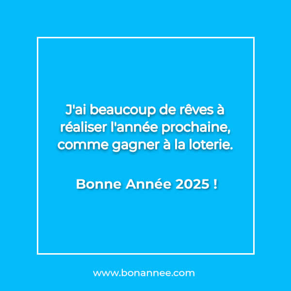 message de vœux drôle pour l'avenir 2025