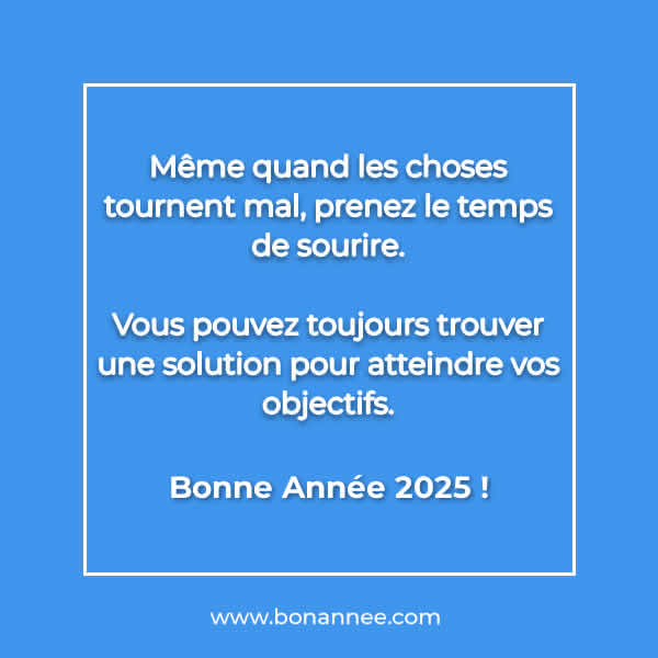 message atteindre vos objectifs dans la nouvelle année 2025