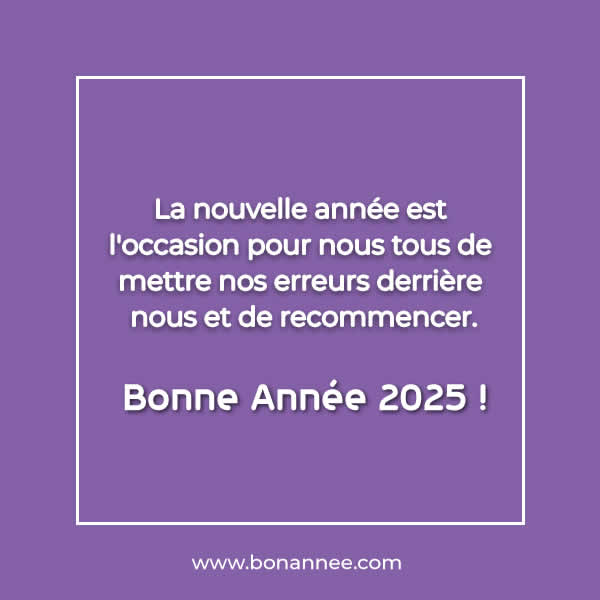 2025 opportunité de recommencer