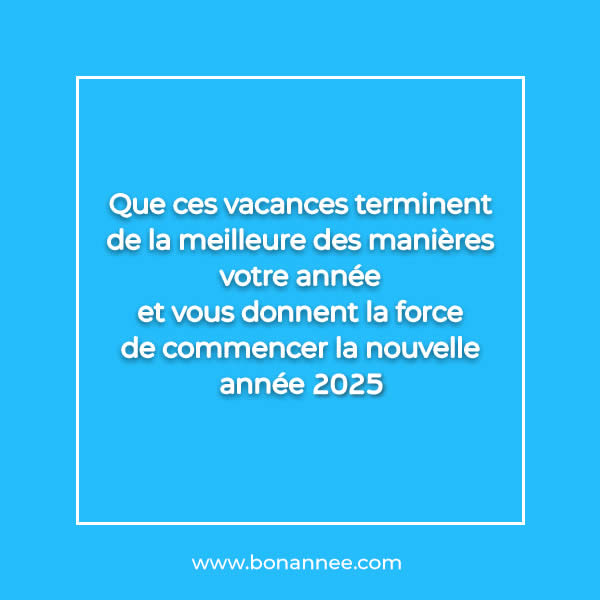 message bonnes fêtes 2025