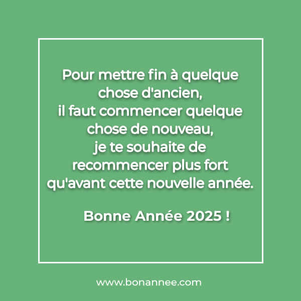 message d'encouragement pour la nouvelle année 2025