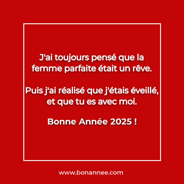 souhaite un parfait amour pour 2025