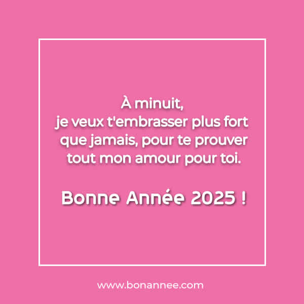 texte souhaite amour nouvelle année 2025