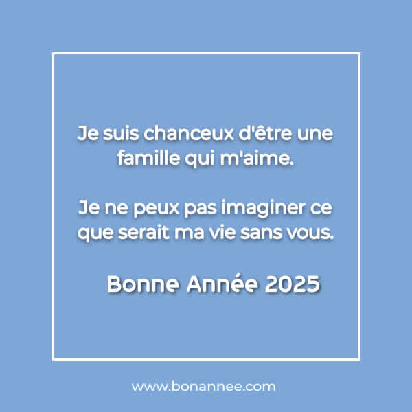 message famille bonne année 2025